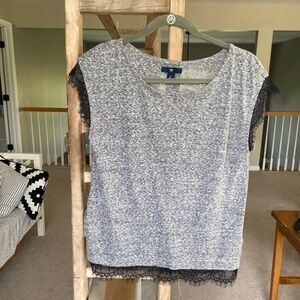 Gap Heather gray with lace detailing